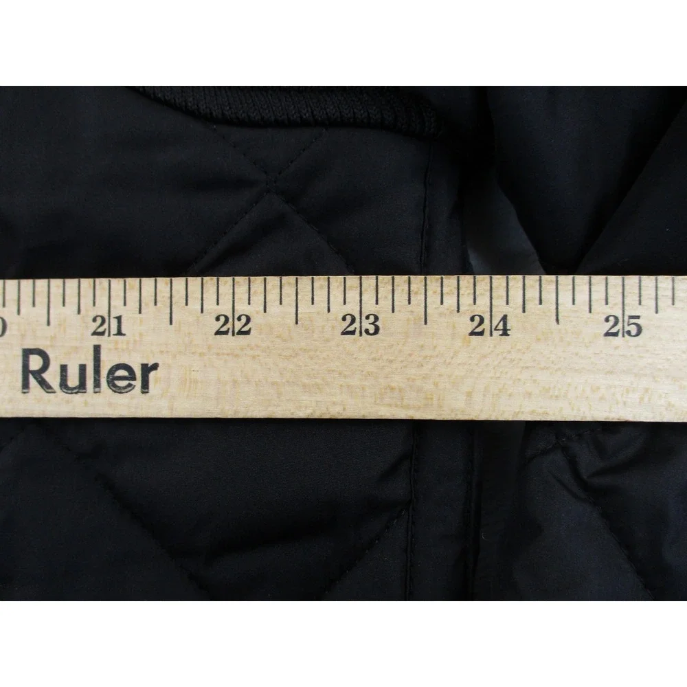 Banana Republic Quilted Jacket Mens Large Black Water Resistant Corduroy Collar